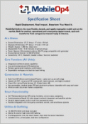MobileOp4 Transforming Access To Healthcare  MobileOp4 Spec Sheet