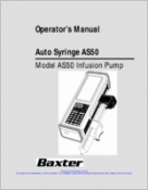 Baxter AS50 Automatic Infusion Pump AS50 Operations Manual