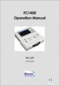 Bionet FC 1400 Twin Fetus Monitor FC-1400-B Operations Manual
