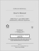 Moog Curlin 4000 CMS Ambulatory Infusion Pump 4000CMS Curlin 4000 CMS Manual