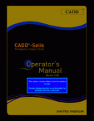 Smiths Medex Cadd Solis 2120 Infusion Pump Solis2120 Operator's Manual