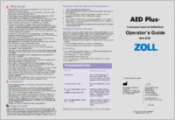 Zoll AED Plus Defibrillator 21000010102011010 Zoll AED Plus Operators Manual