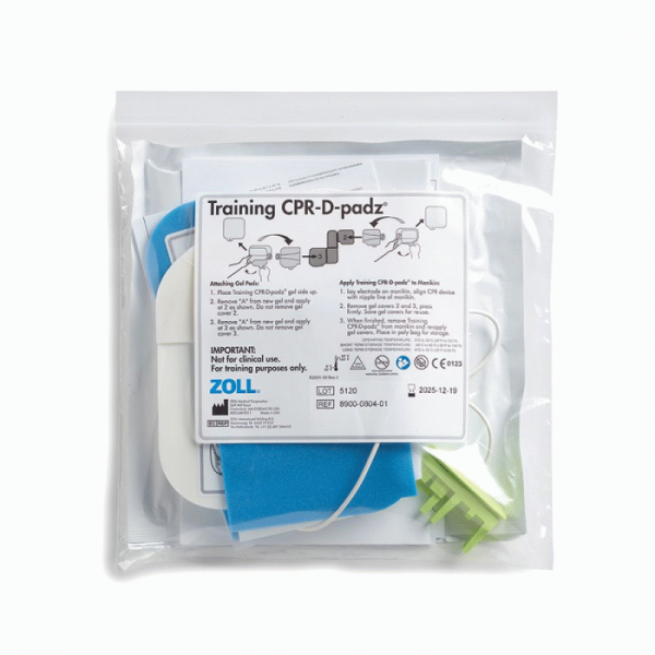 8900-0804-01 Zoll CPR-D-padz Training Electrodes 1 pair of Disposable Adhesive Gels Zoll AED Plus Trainer
