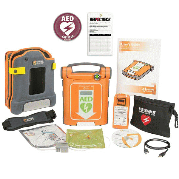 G5S-80C-S Cardiac Science Powerheart G5 AED ICPR Package, Dual Language 