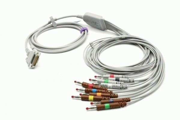  Compatible Mortara Burdick ECG Cable 12 Leads Banana ELI 150