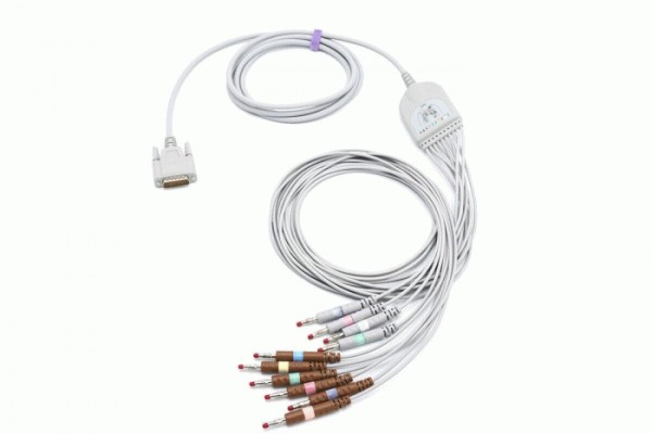  Compatible Nihon Kohden 4.0 ECG Cable BA-902D 15 Pin 12 Leads Banana 