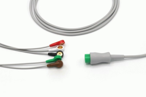  Compatible Mindray ECG Cable 12 Pin 5 Leads Snap Passport 12