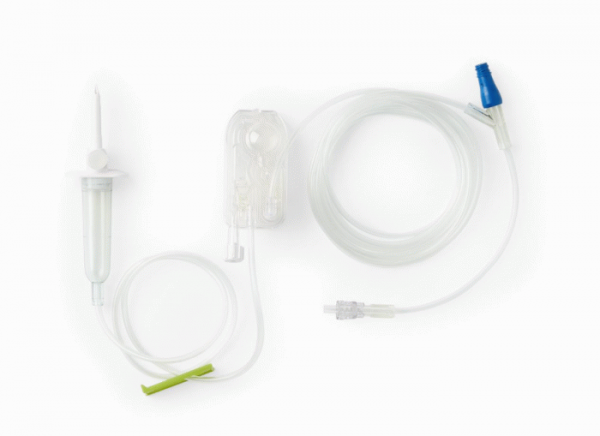 14242-28 ICU Medical Clave Y-Site Plum Set, DEHP Free  