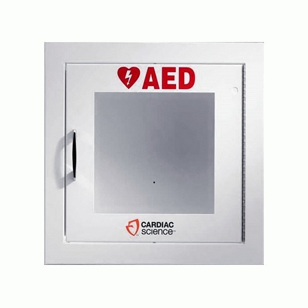 50-00395-20 Cardiac Science Semi-recessed Wall Cabinet alarm security enabled Powerheart G5