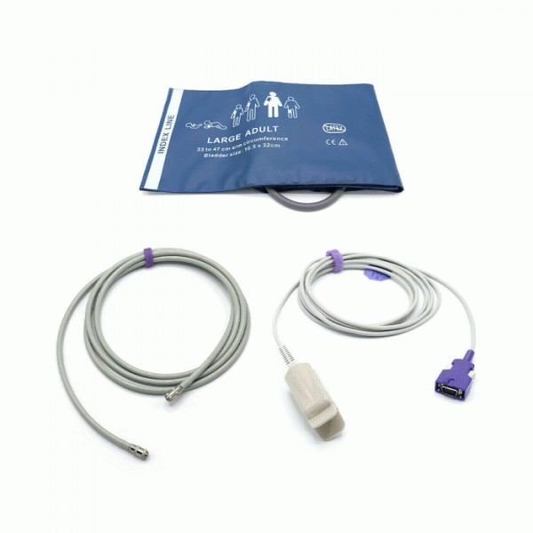  Compatible Criticare Patient Monitoring Accessories Bundle NIBP Cuff, Hose, Nellcor Oximax SpO2 Sensor 