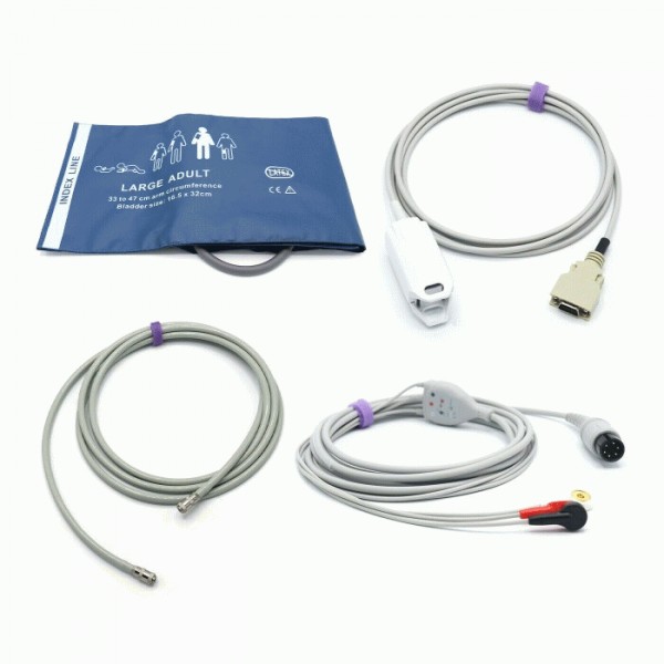  Compatible Mindray Accessories Bundle NIBP Cuff, Hose, Masimo SpO2, ECG Cable 