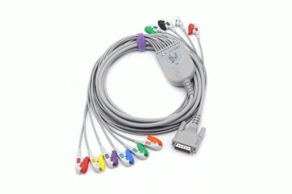  Compatible Mortara Burdick ECG Cable 12 Leads Grabber ELI 150