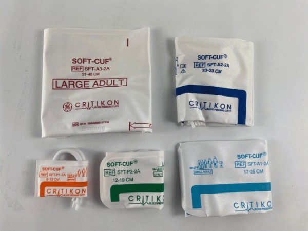  GE Critikon Soft-Cuf Blood Pressure Cuff DinaClick Connector Dinamap and GE