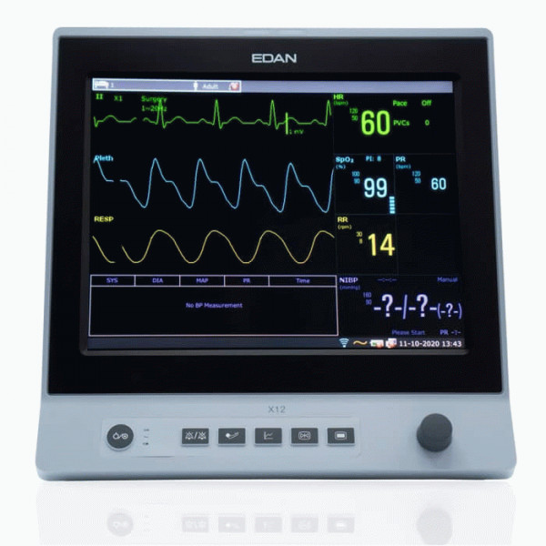 X12-G2.P Edan X12 Patient monitor Sidestream G2 CO2 module and Printer X12