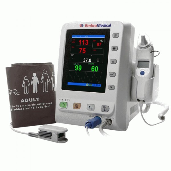 VS30-5 EmbraMedical VS30 Vital Signs Monitor Oral Temp, Printer 