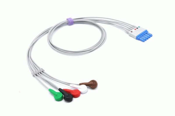  Philips Compatible ECG EKG Leadwire 5 Lead Snap M1644A
