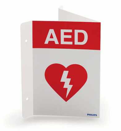 989803170921 Philips AED Wall Sign  