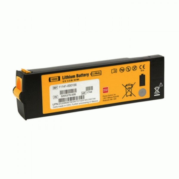 11141-000100 Stryker Physio Control LiMnO2 Non-Rechargeable Battery  Lifepak 1000