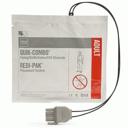 11996-000017 Stryker Physio Control Quick Combo Pads Redi-Pak Lifepak Defibrillators and AEDs