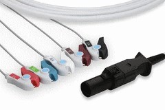 653461795505 Welch Allyn Propaq LT Compatible ECG EKG Cable 6 Pin 5 Lead 5 Grabber Propaq LT