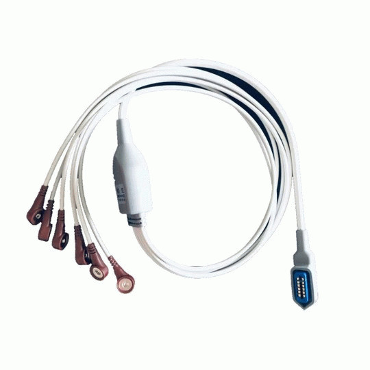  Zoll Compatible V Lead ECG Snap Cable  Propaq, X Series
