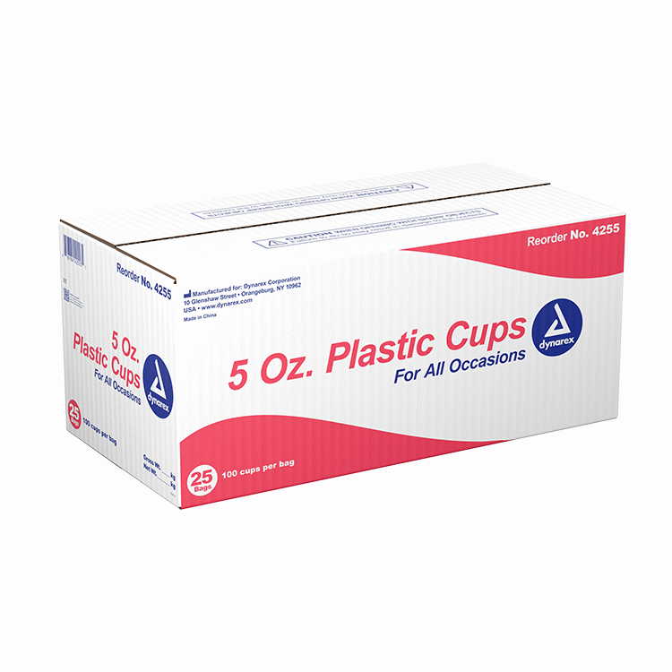 4255 Dynarex Plastic Cups  