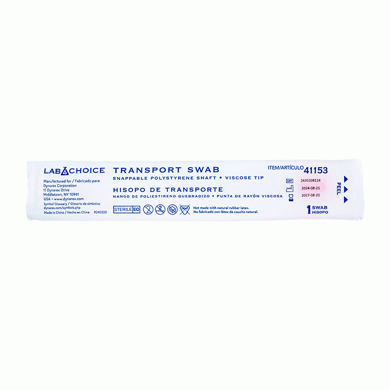 41153 Dynarex Transport Swab  