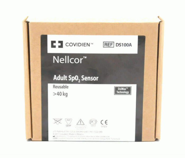 Nellcor DS-100A Short OxiMax SpO2 Sensor with Adult Finger Clip DS-100A ...
