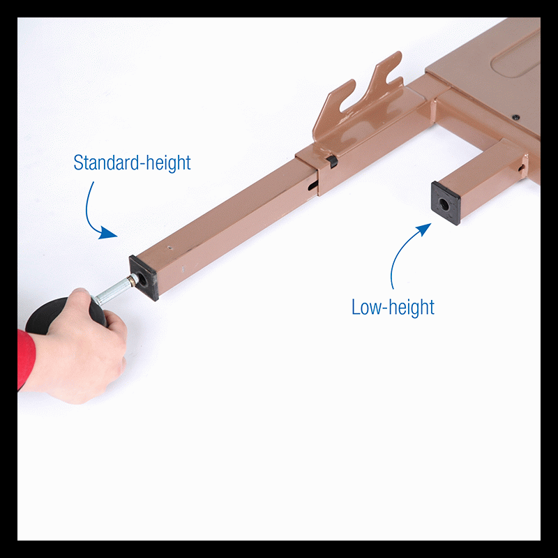 10408-HRMZ Dynarex 3 Motor Full Electric Hi-Low Homecare Bed Half Rail and M 