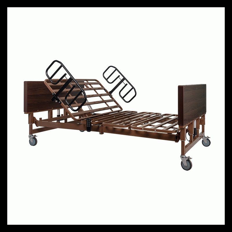 10403-HRHD Dynarex Bariatric HD Homecare Bed with Half Rail  