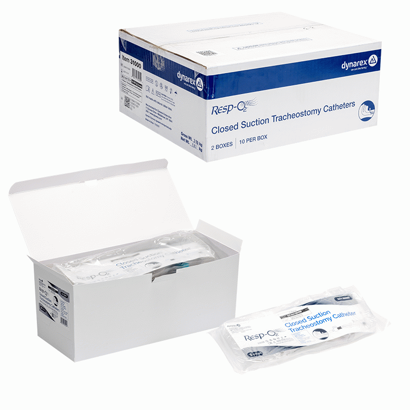 Dynarex Closed Suction Tracheal Catheter with T-Piece, 10 Fr 31000 ...