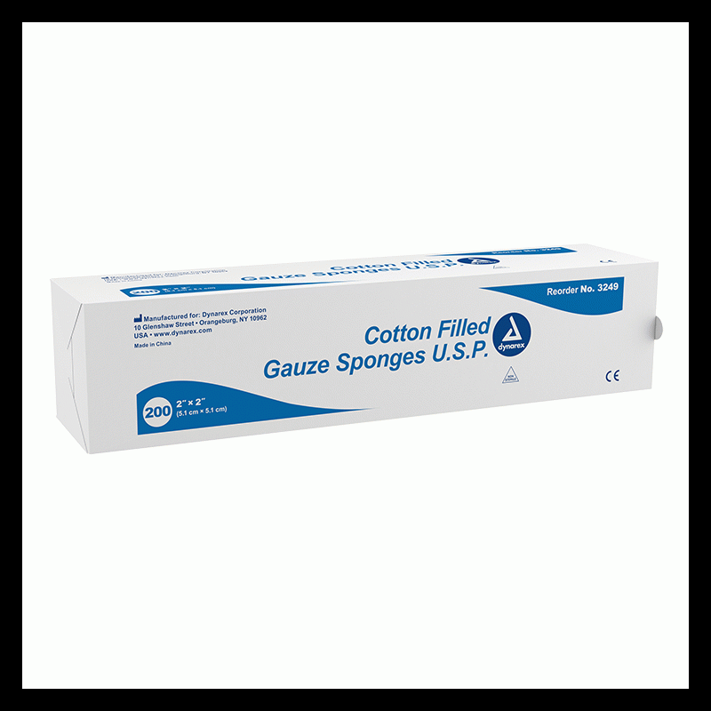 3249 Dynarex Cotton Filled Gauze Sponge U.S.P.  
