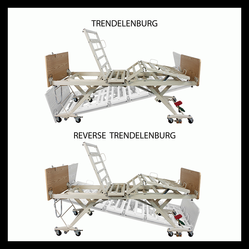 12013-MHMR Dynarex DB300 Bariatric LTC 5 Function Low Bed Metal Rail 