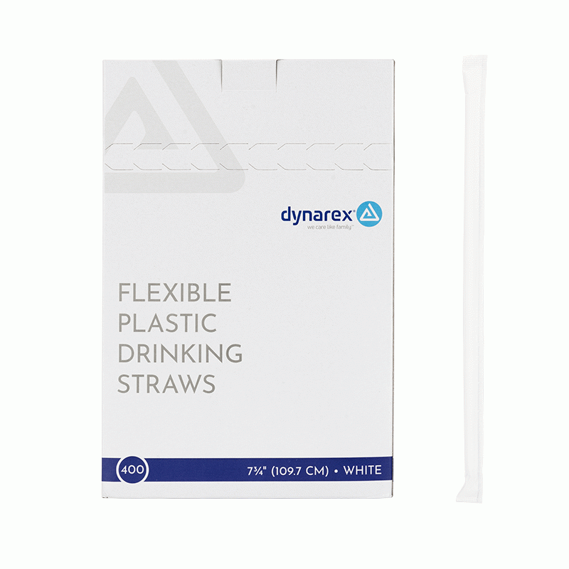 4260 Dynarex Flexible Plastic Drinking Straws  