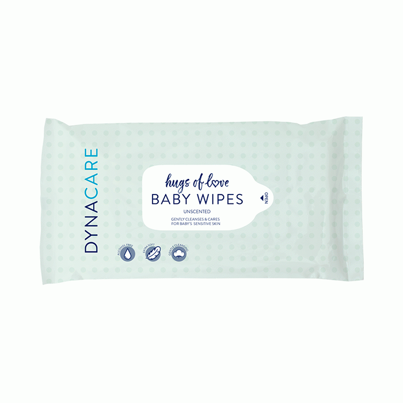 1327 Dynarex Hugs of Love Baby Wipes Sticker Seal 