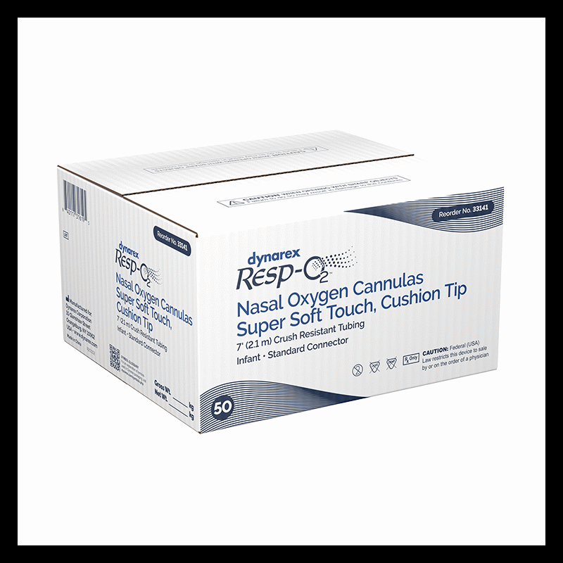 33141 Dynarex Nasal Oxygen Cannula Super Soft-Touch Cushion Tip 