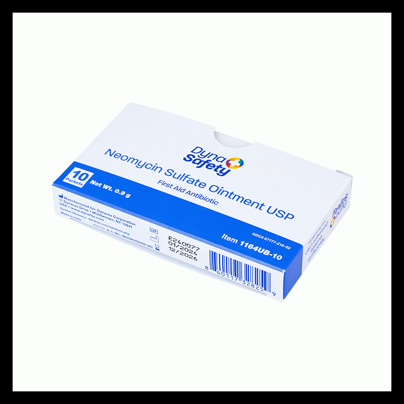 1164UB-10 Dynarex Neomycin Sulfate Ointment USP 0.9g  