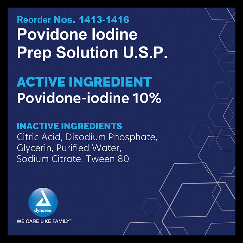 1416 Dynarex Povidone Iodine Prep Solution  