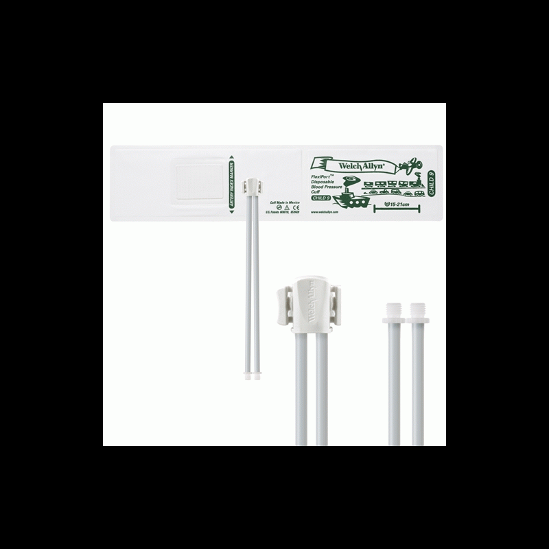 SOFT-09-2SC Welch Allyn Disposable FlexiPort Cuff 2-Tube, Screw Connector 