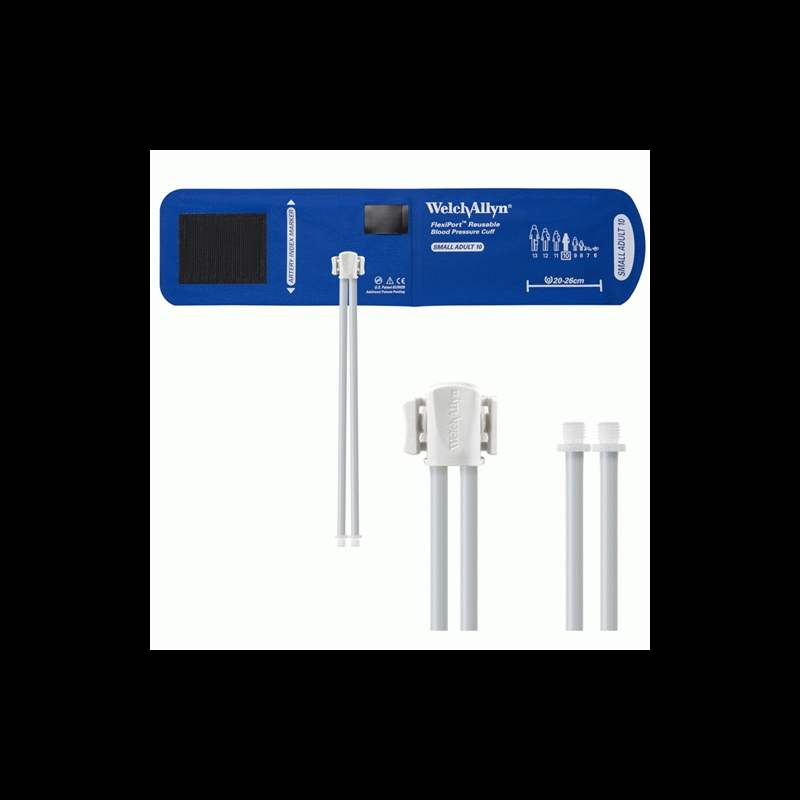 REUSE-10-2SC Welch Allyn Reusable FlexiPort Cuff 2-Tube, Screw Connector 