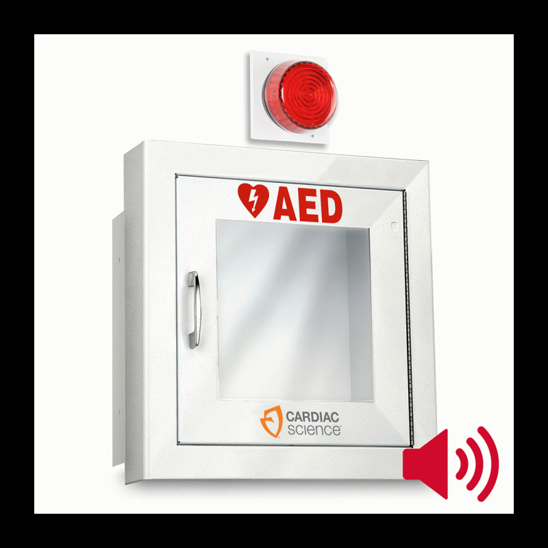 Zoll AED Wall with Alarm & Strobe Light, Semi Recessed 5000395