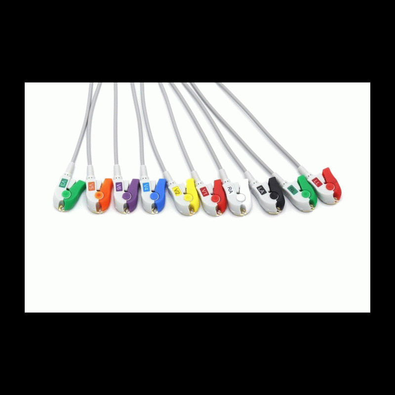  Other Nihon Kohden Compatible 4.0 ECG Cable BA-902D 15 Pin 12 Leads Grabber 