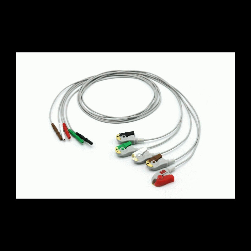 184355405736 Compatible AAMI ECG 5 Lead Leadwires Grabber GE Marquette 184355405736 Compatible AAMI ECG 5 Lead Leadwires Grabber GE Marquette