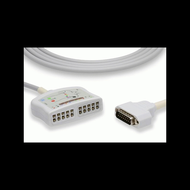 T10-MQ0, 22341809 GE Compatible Marquette EKG Trunk Cable 10 Leads MAC 1200