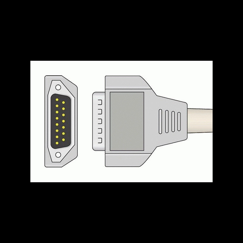 T10-MQ0, 22341809 GE Compatible Marquette EKG Trunk Cable 10 Leads MAC 1200
