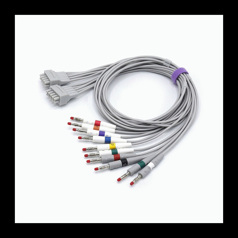 38401816 GE Compatible Marquette EKG Leadwires 12 Leads Banana 