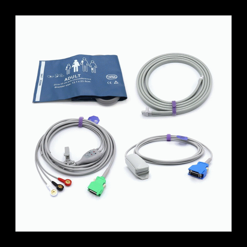  Other Nihon Kohden Compatible Life Scope Bundle ECG, SpO2, NIBP Hose, Cuff 