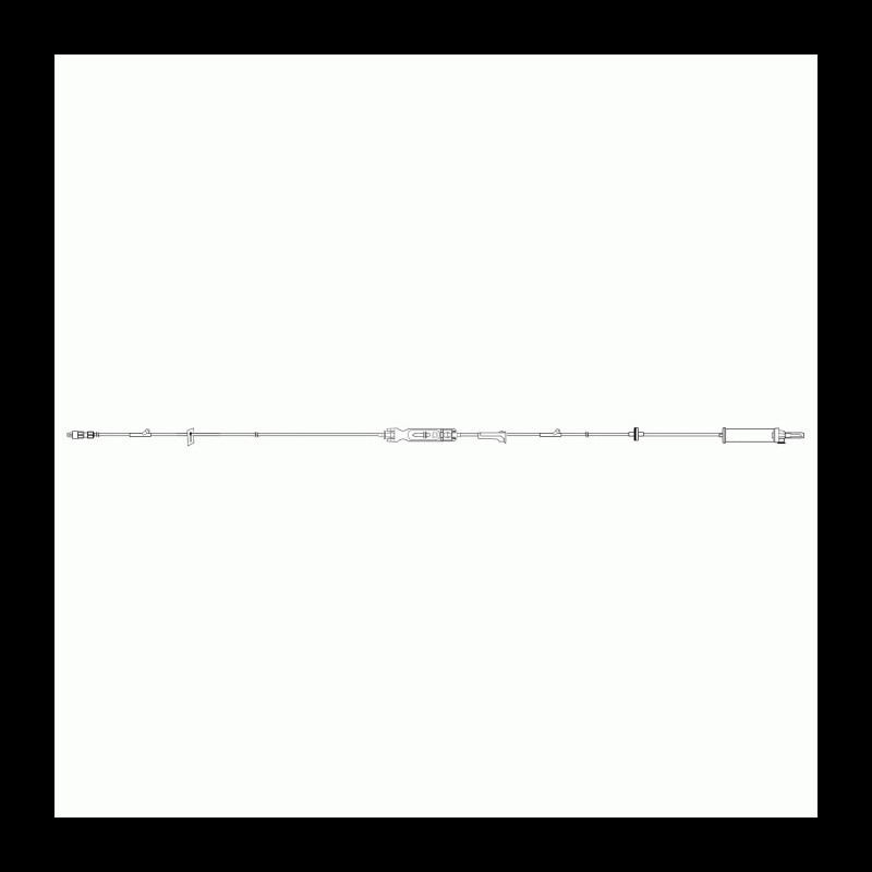 12005-000-0010 Eitan Medical Primary infusion set vented/non-vented drip chamber, back check valve and 2 needleless Y-sites, BP450 