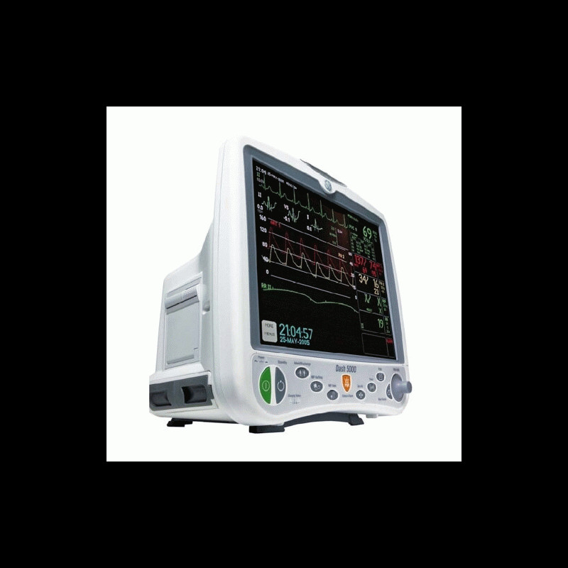 GE Dash 5000 Patient Monitor 3/5 Lead ECG, NIBP, SPO2, Temp GE Dash 5000 Patient Monitor 3/5 Lead ECG, NIBP, SPO2, Temp