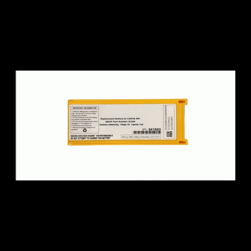 Stryker Compatible Physio Control Lifepak 500 Non-Rechargeable Lithium Battery Stryker Compatible Physio Control Lifepak 500 Non-Rechargeable Lithium Battery